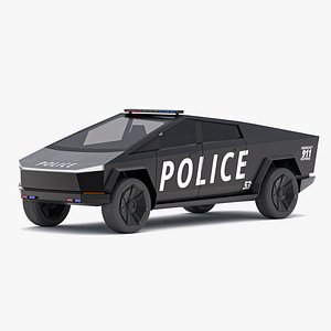 3D Tesla Police Cybertruck