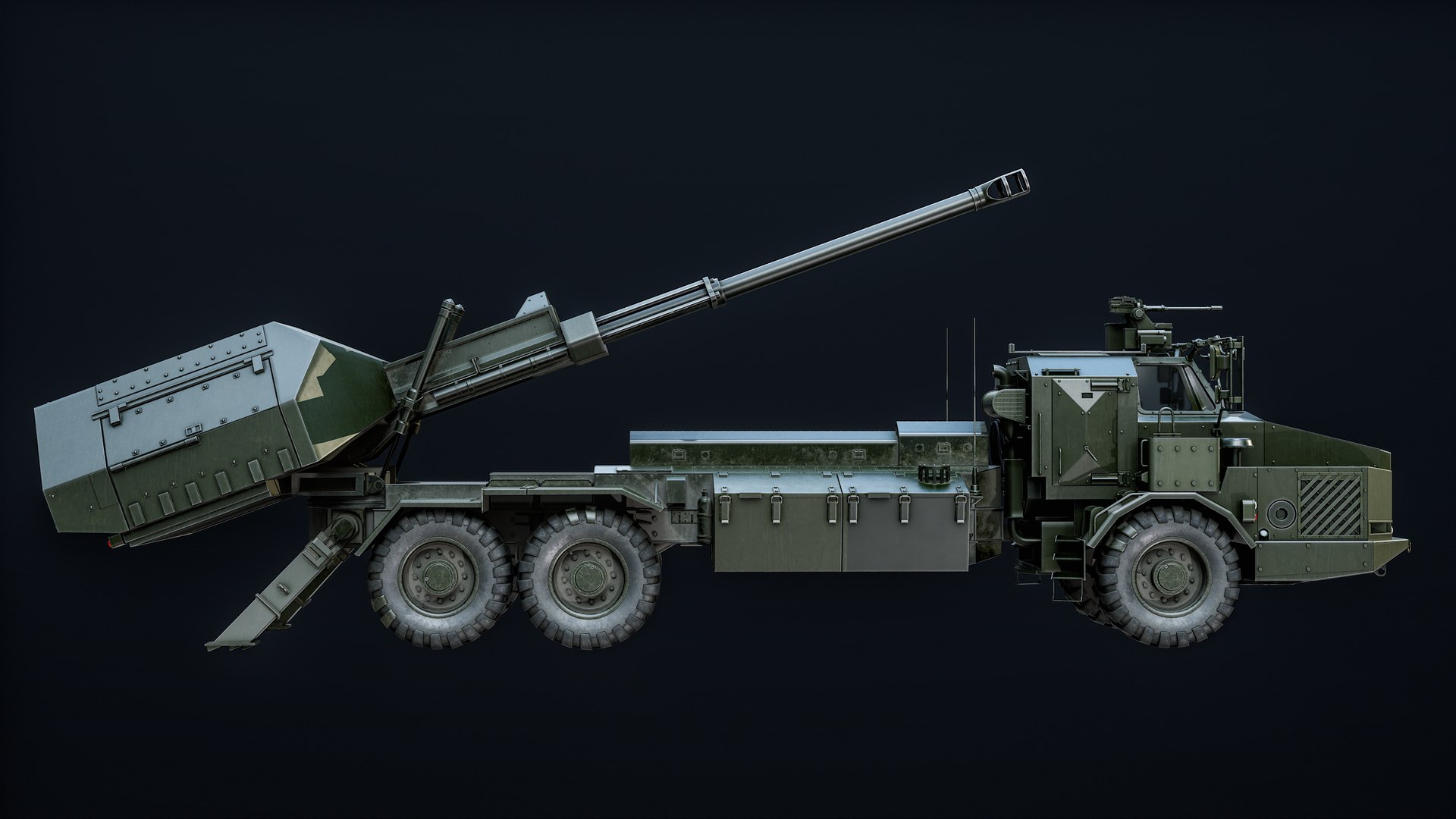 Archer Artillery System PBR model https://p.turbosquid.com/ts-thumb/TG/JVCtYe/kQ/turn_00010/png/1718026781/1920x1080/fit_q87/0ebd0a00ac1342651a7461f72ea5cd80b1f983ce/turn_00010.jpg