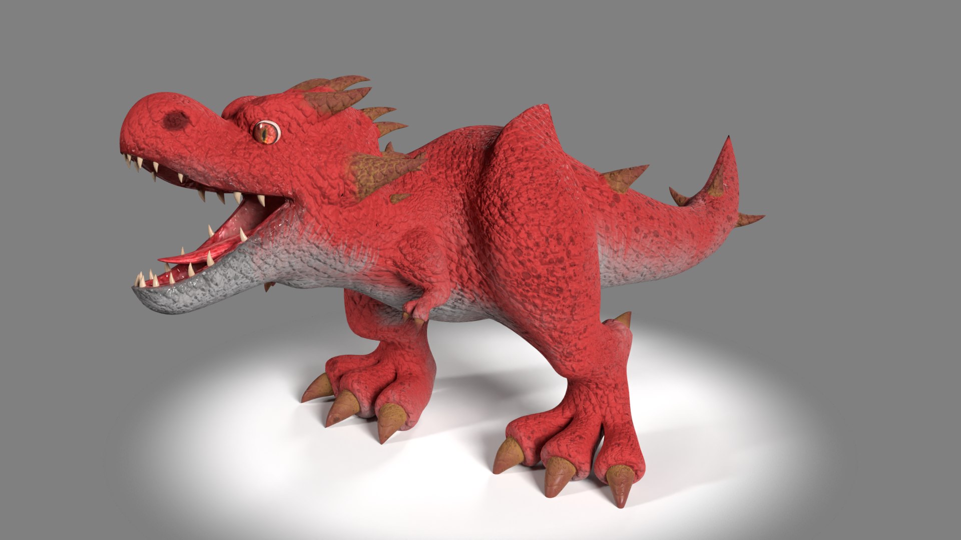 Dinosaur T-Rex Cartoon 3D Model - TurboSquid 2001380