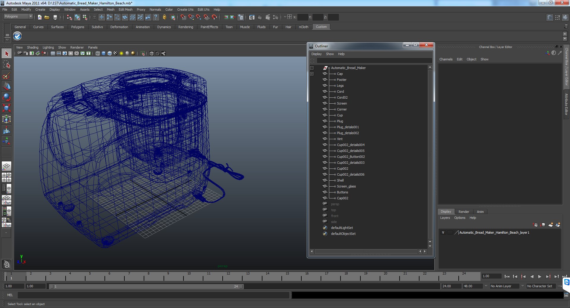 Automatic Bread Maker Hamilton Beach 3D Model 3D model preview