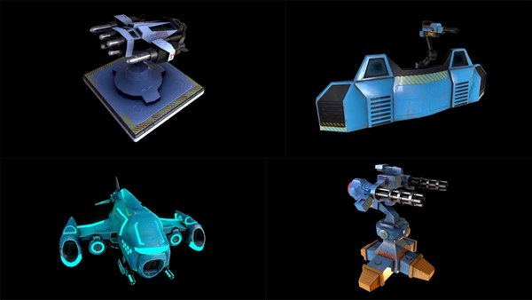modelo 3d colección de defensa de ciencia ficción - TurboSquid 1703368