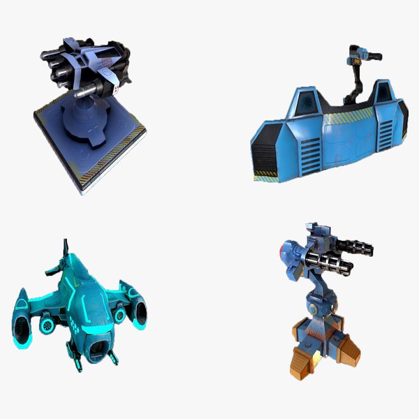 modelo 3d colección de defensa de ciencia ficción - TurboSquid 1703368