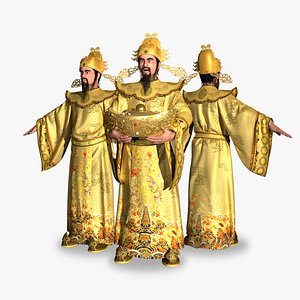 the god of wealth  Chinese immortals 3D