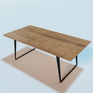 3d model echoes wooden dining table