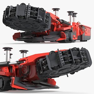 Heavy Duty Rock Cutting Machine Working 3D model
