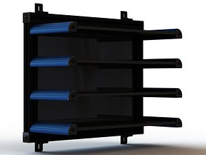 3D Aluminum Adjustable Shelf - Wall Mounted model