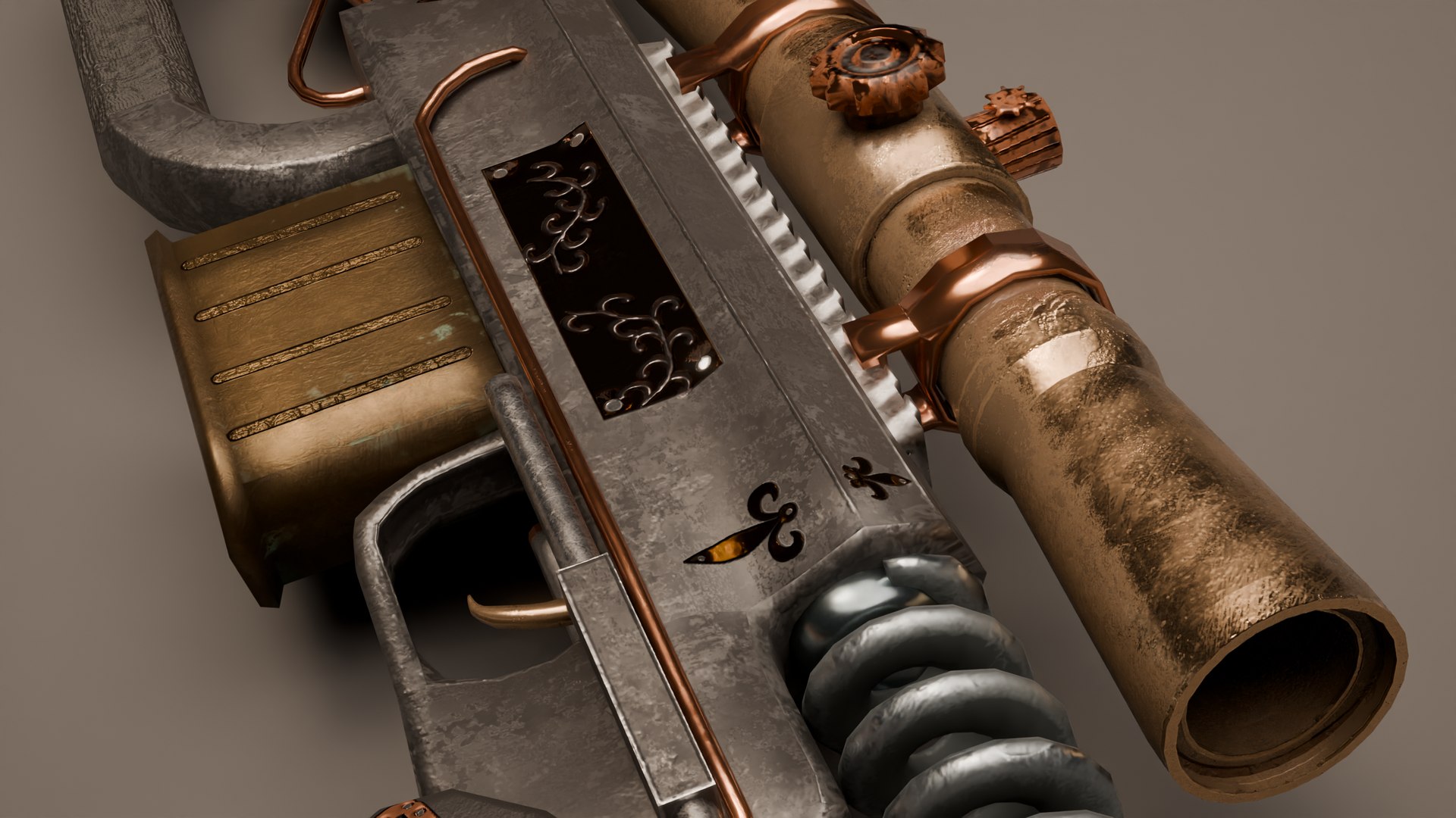Stylized Steampunk Rifle low Poly 3D model https://p.turbosquid.com/ts-thumb/TG/jaUgI3/am/03/png/1778178722/1920x1080/fit_q87/ec36cf68434819e89c6ebbe24ffaccbfc2b1bbab/03.jpg