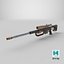 Rifle Steampunk Estilizado em Baixa Poligonalidade
