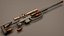 Rifle Steampunk Estilizado em Baixa Poligonalidade