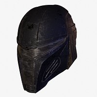 Mandalorian Art Helmet - Game Ready Low-poly