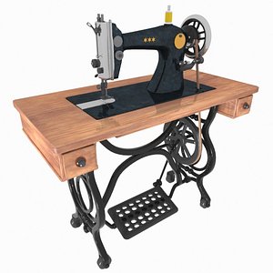 3d sewing machine toon model