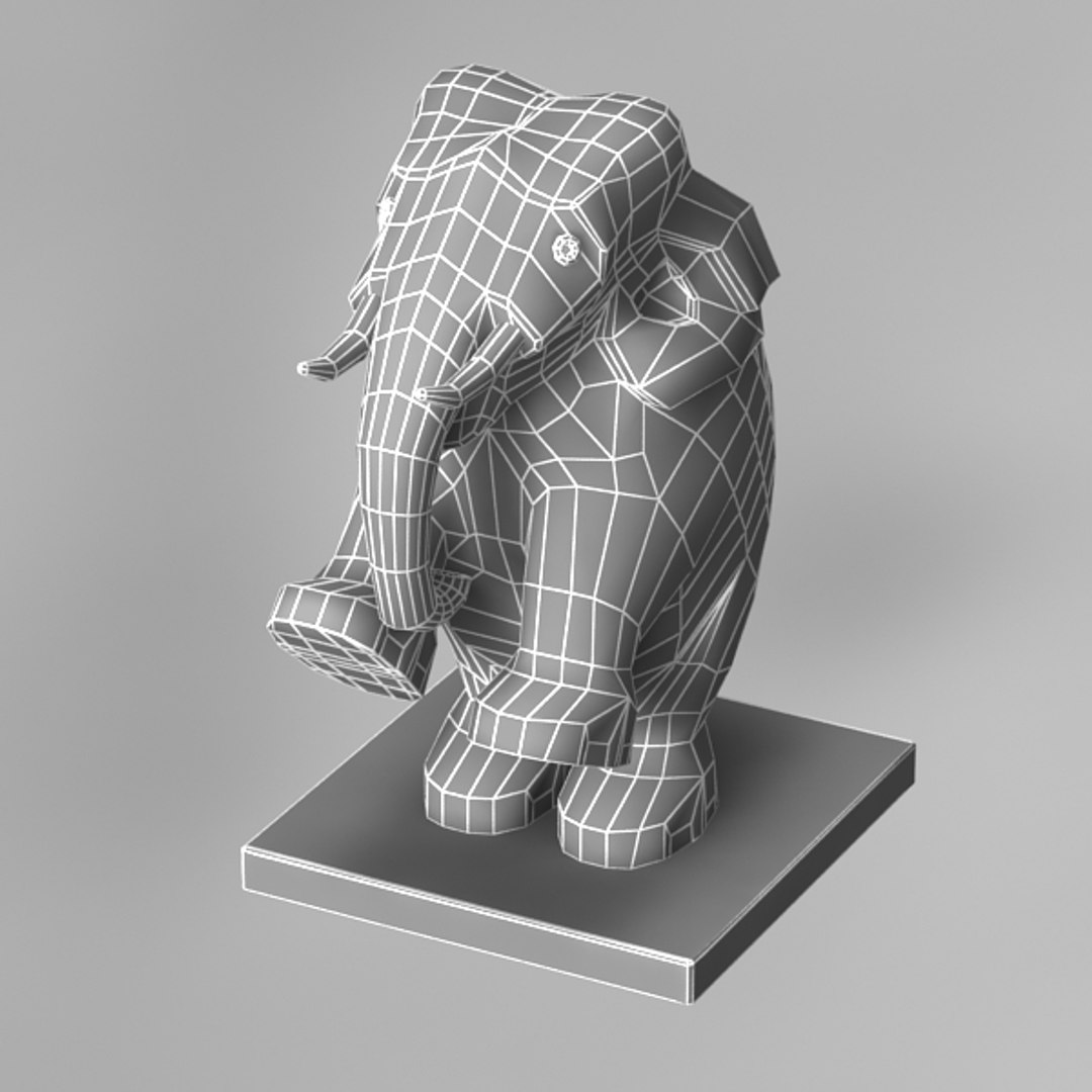 Free Elephant Sculpture 3d Model