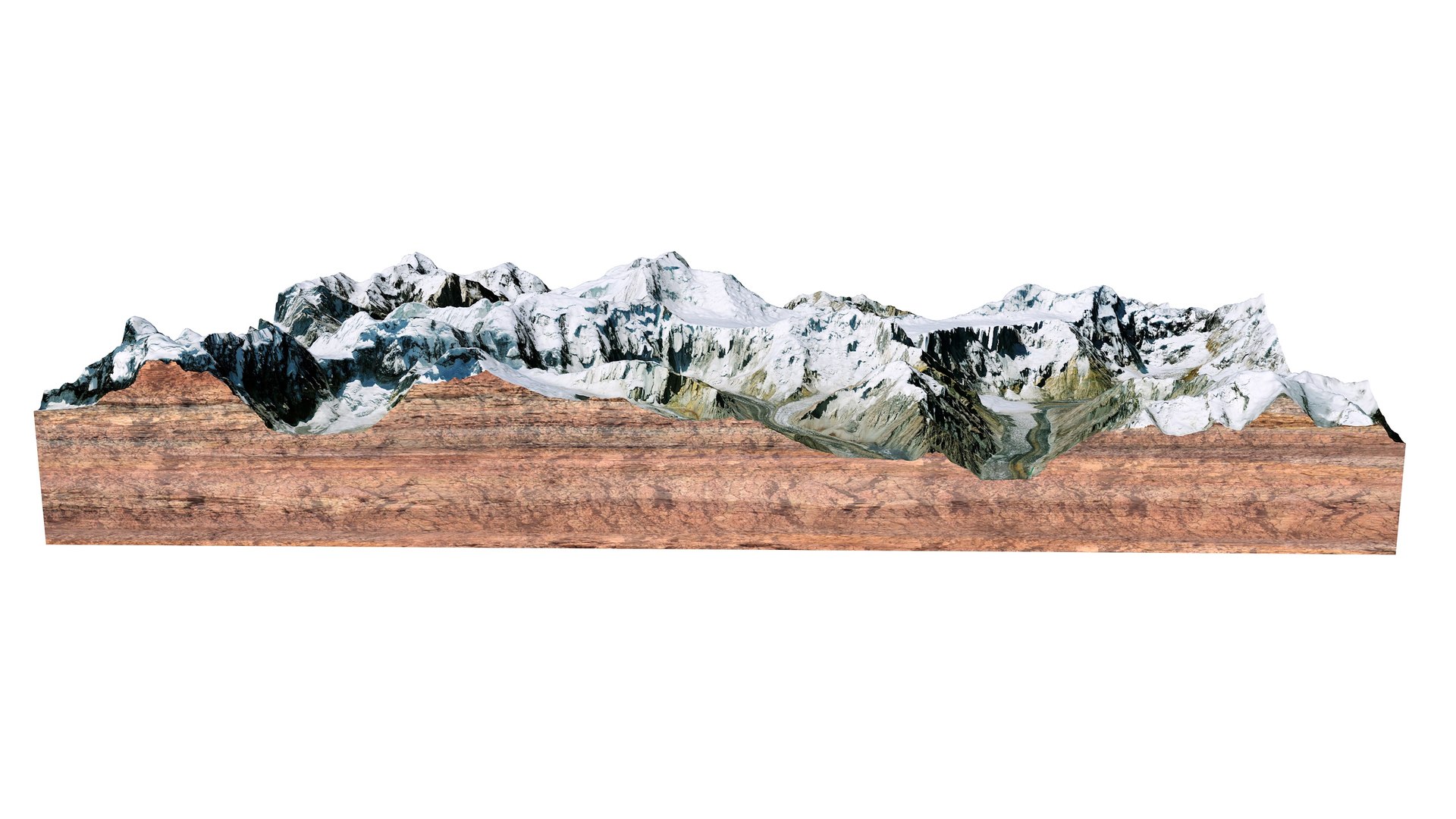 3D Model Ismoil Somoni Peak Mountain Tajikistan - TurboSquid 2061700