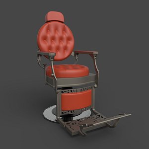 stylish vintage barber chair 3D model