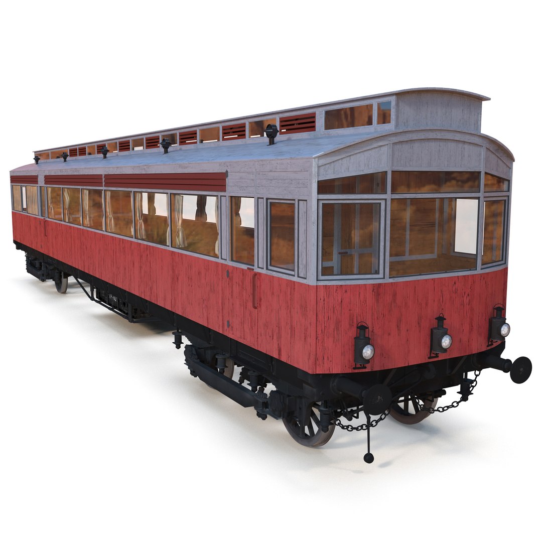 1903 Petrol Electric Autocar 3D Model 3D model preview