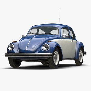 Volkswagen Beetle 1966 Simple Interior Blue 2