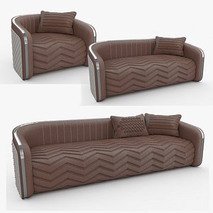 3D Luxury Modern Sofa And Cushion Pack