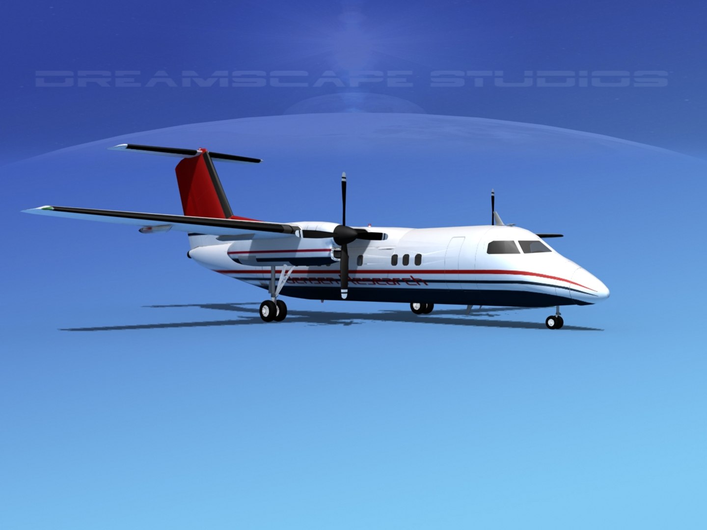 Dhc-8-100 Dash 8 3d Model