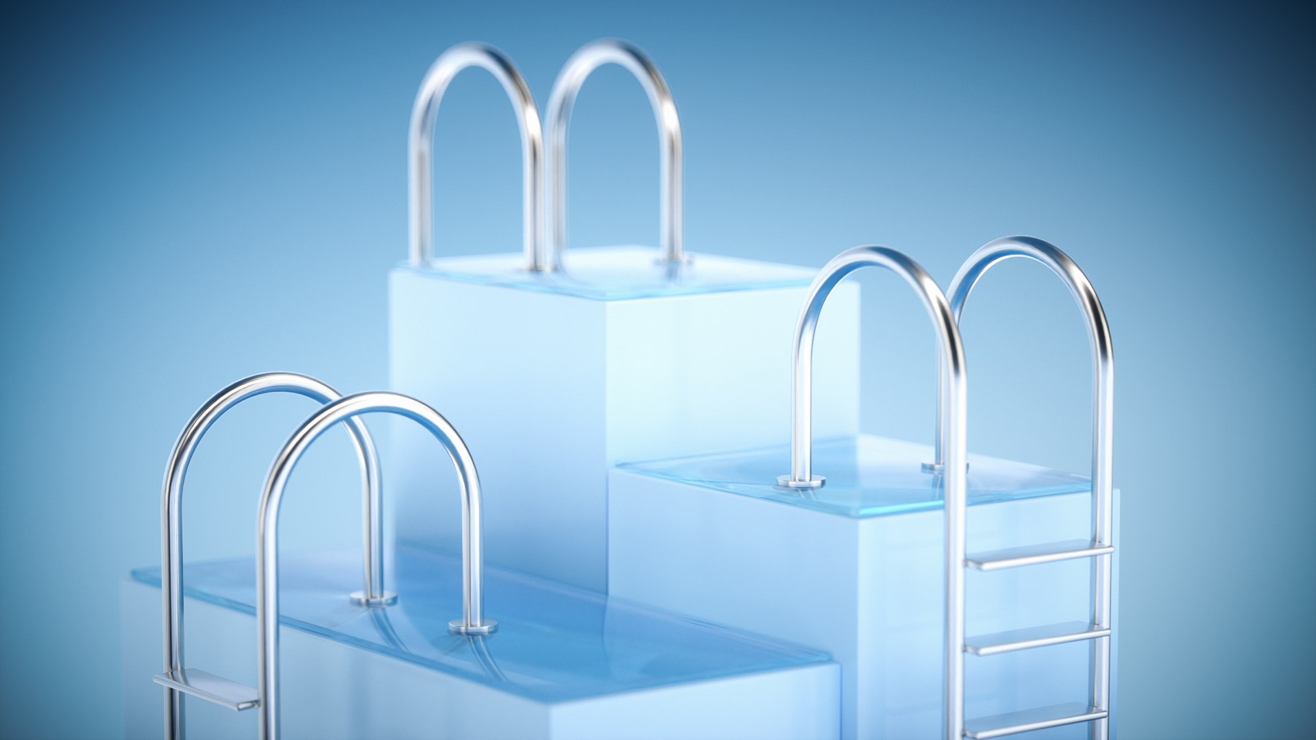 Pool Ladder Pack 3D Model - TurboSquid 2036865