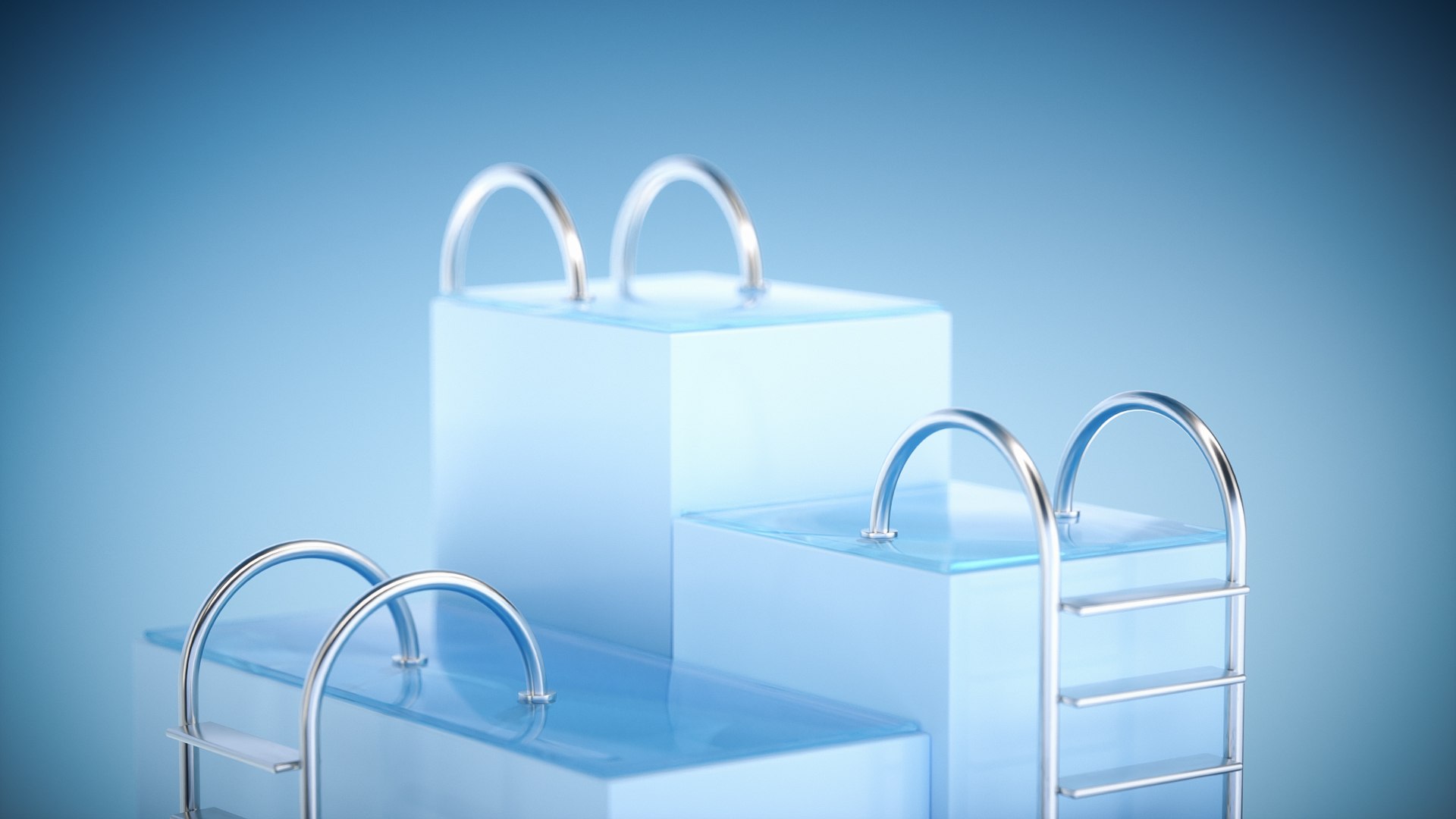 Pool Ladder Pack 3D Model - TurboSquid 2036865
