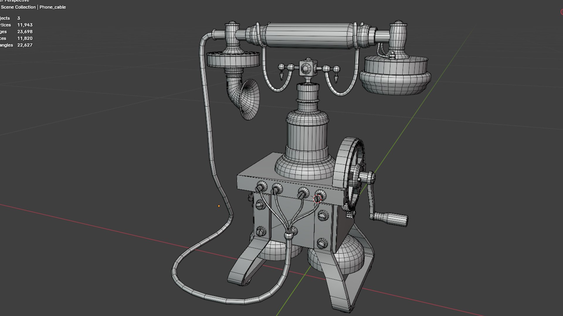 3D Retro Phone PBR Game Ready Mid Poly 3D Model Model - TurboSquid 2005029