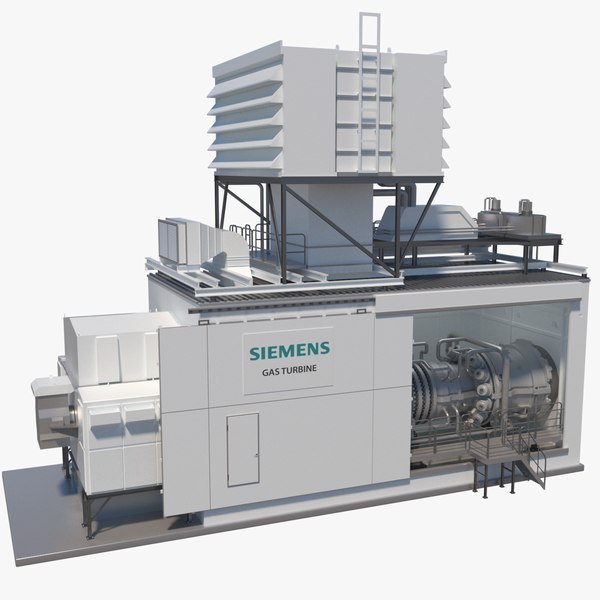 3D siemens gas turbine package model