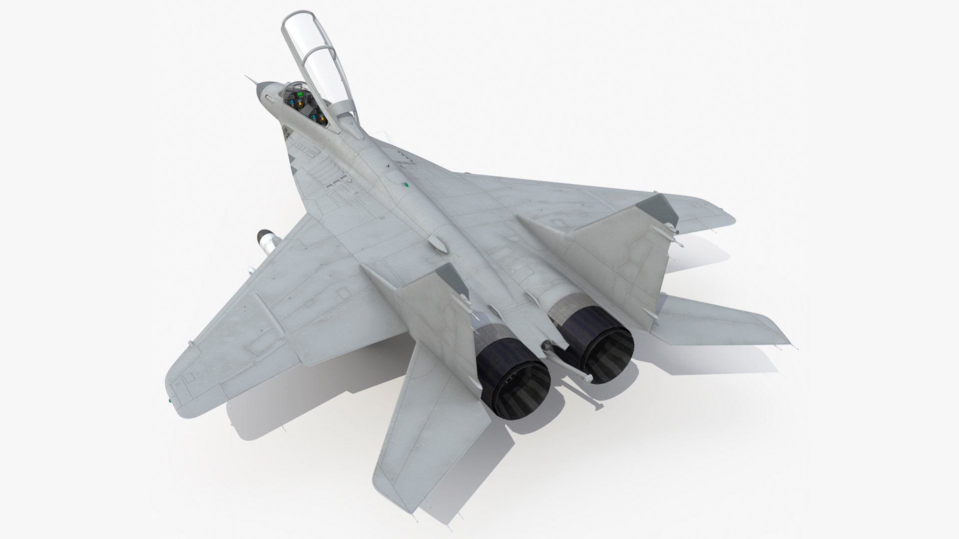 MiG 29 Tandem Aircraft with Armament 3D model preview