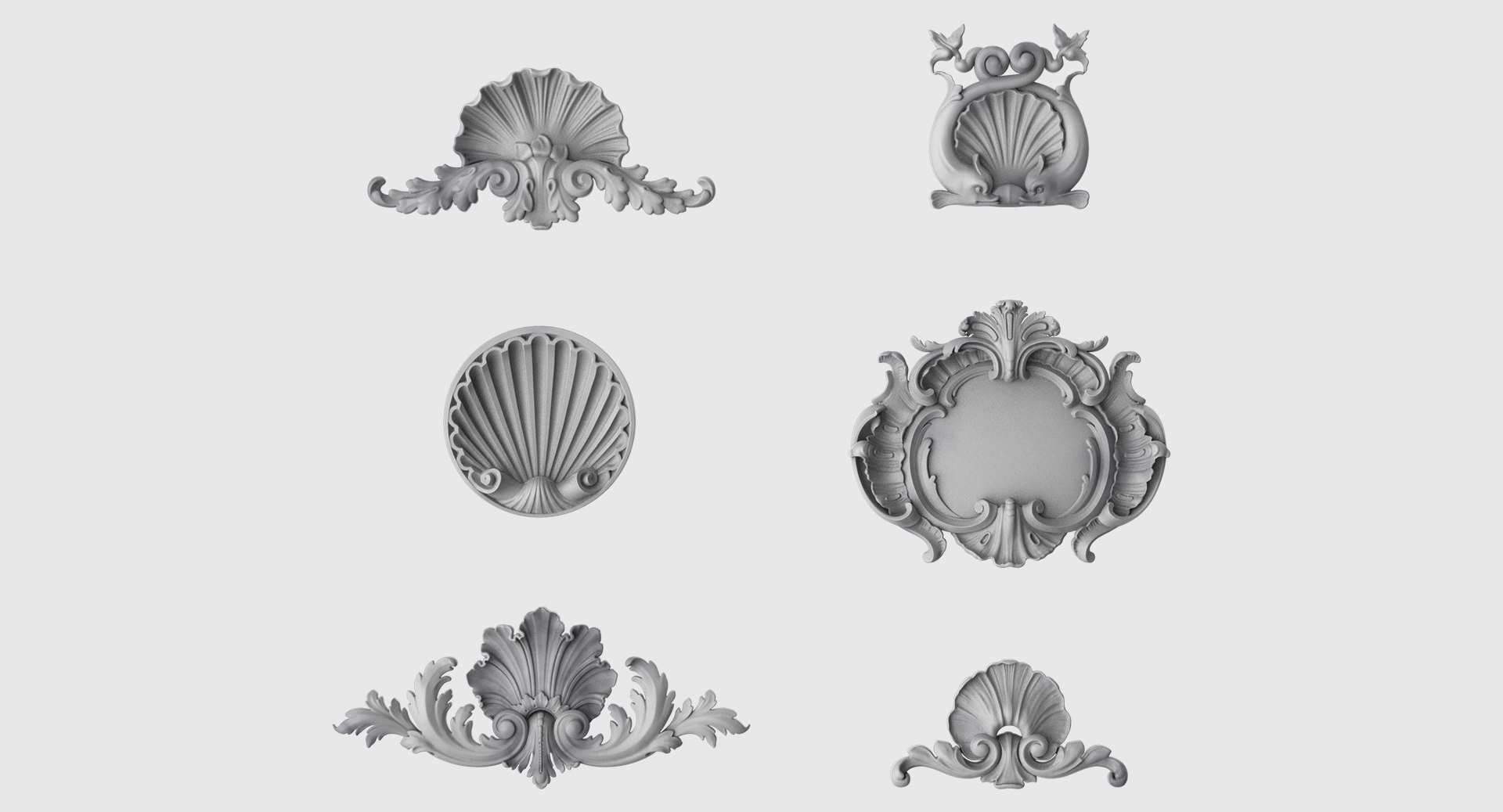 3D Onlays Shells - TurboSquid 1592424