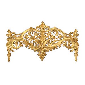 3D Classic Carved Bed 3D model 14 model
