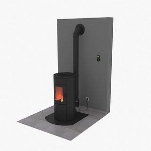 pellet stove 3D model