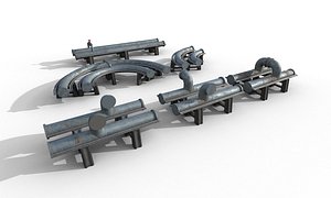 Industrial PipeSet 07 3D model