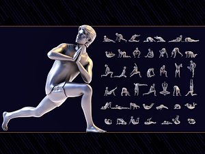 Yoga Man 01 3D model