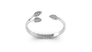Silver leaf ring 3D print model model
