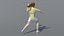 Low Poly Girl Playing Handball 3D