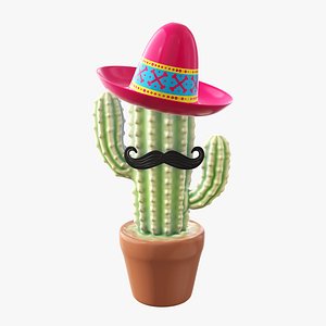 decorative cactus stylized model