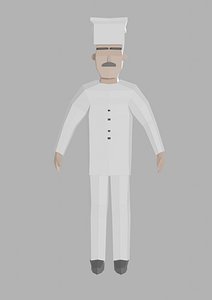 3D cook chef rigged unity
