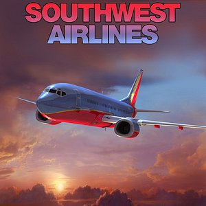 boeing 737 southwest airlines 3d model