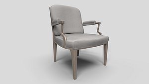 Chair Wooden 1 3D model