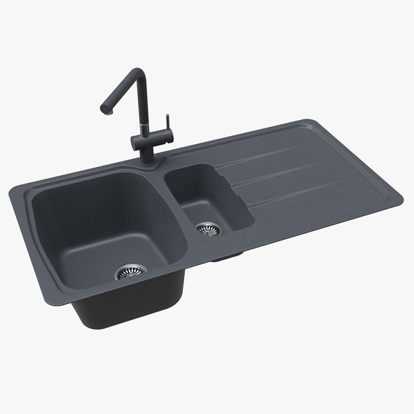 Kitchen Sink Faucet 03 black onyx 3D model