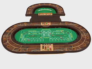 3D Casino Craps Table 3D Model