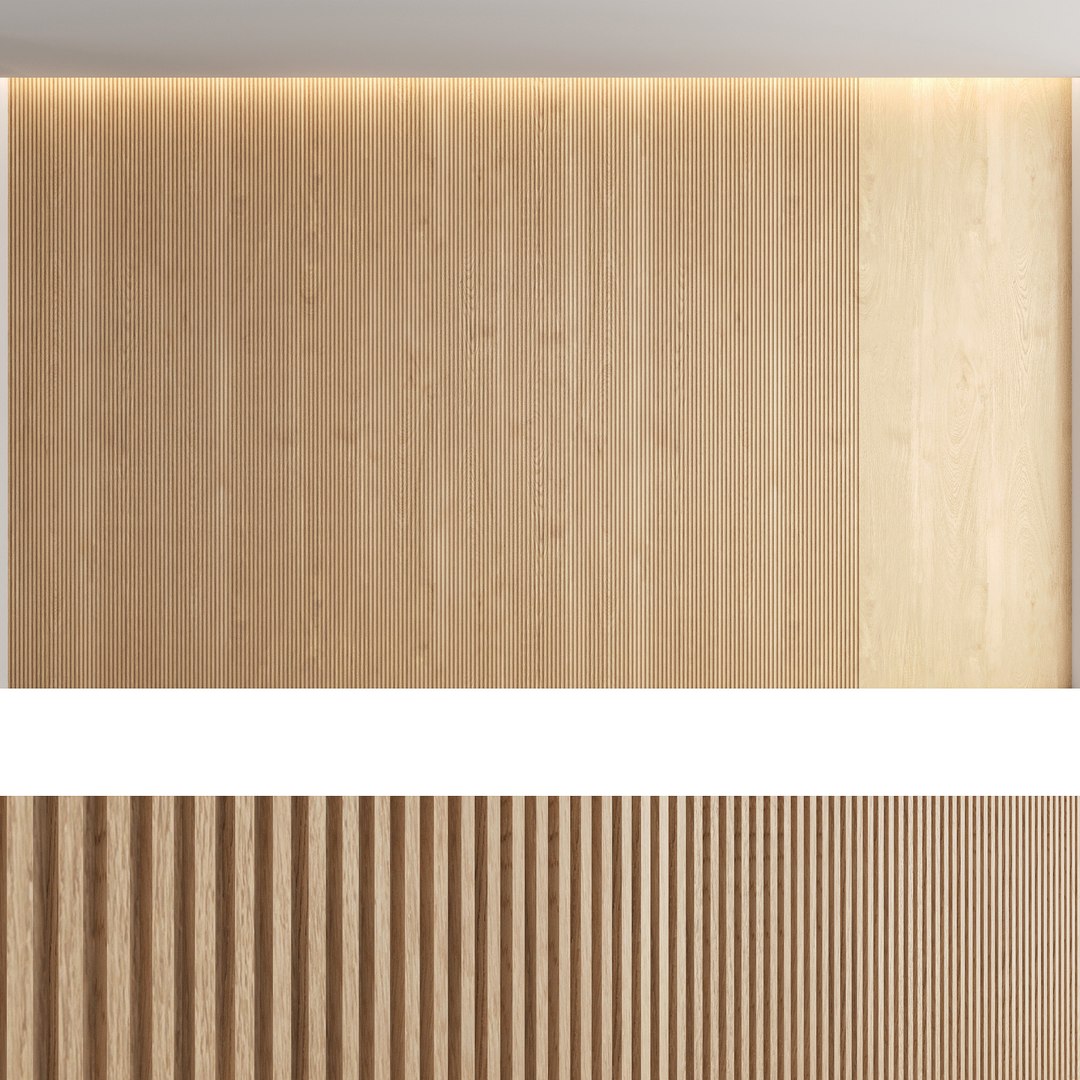 3D Wood Wall Panels Model - TurboSquid 1532230