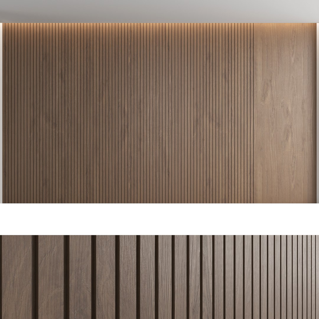 3D Wood Wall Panels Model - TurboSquid 1532230