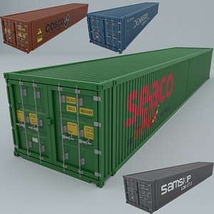40 ft container cube 3D model