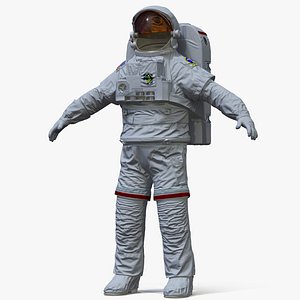 3D NASA Astronaut Suit with Backpack Rigged for Cinema 4D