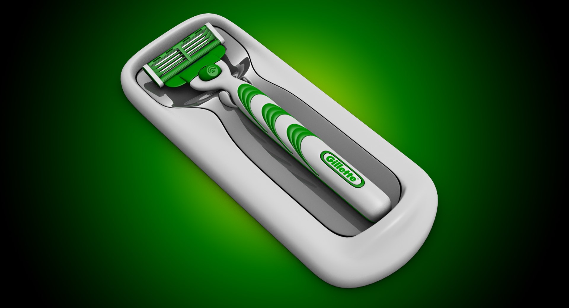 3d Gillette Mach 3 Model