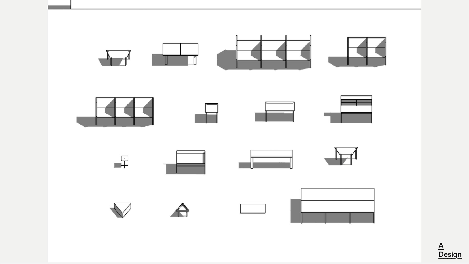 Modular tables 3D model - TurboSquid 2005755