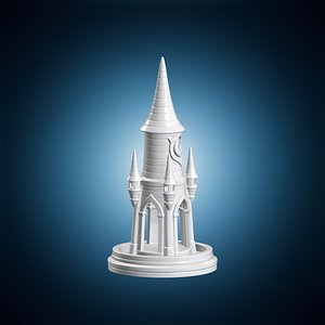 Wizard Spire Tower 3D Print Model 3D model