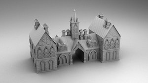 3D gothic medieval castle