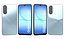 3D Samsung Galaxy A17 4G Blue And Samsung Galaxy A17 5G Blue model