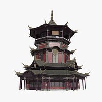 Taoist attic in ancient Asian architecture